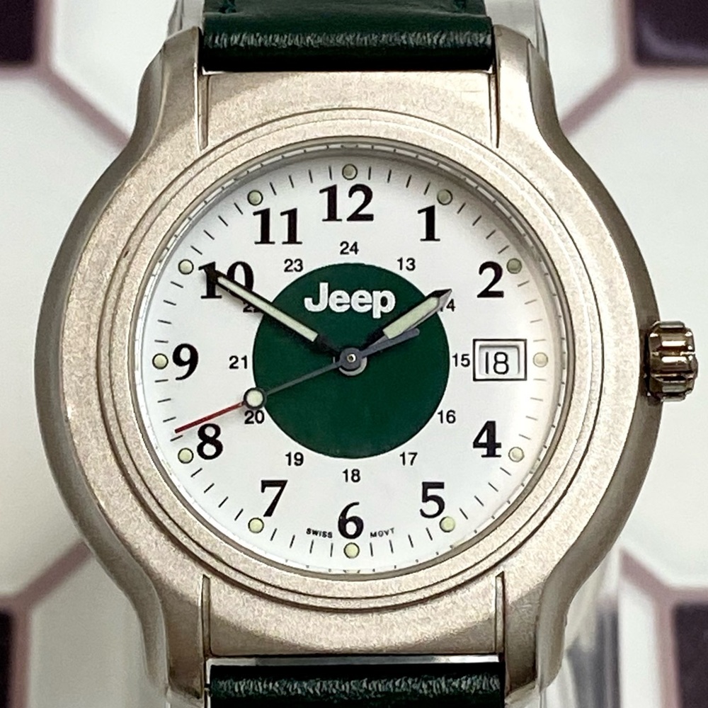 Jeep Green and Silver Men's Watch